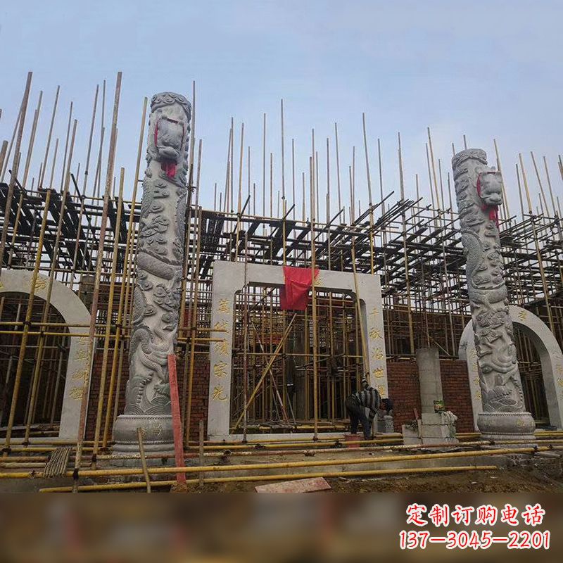 济南中国龙柱石雕