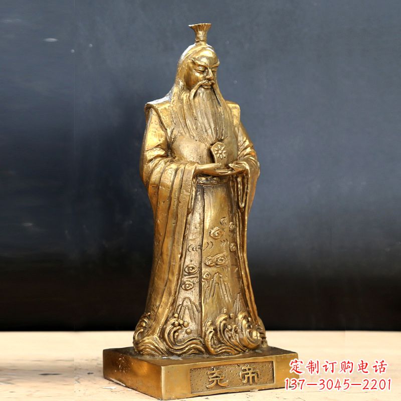 济南中国上古时期部落联盟首领尧帝铸铜雕像
