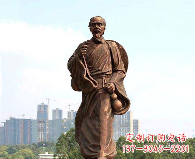 济南中华古代名医华佗铜雕像