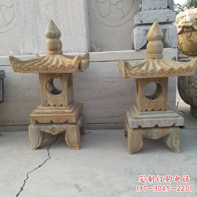 济南中式仿古低墩石灯笼