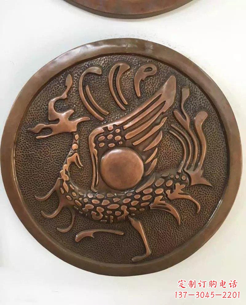 济南朱雀铜浮雕