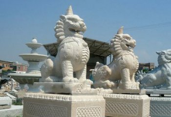 济南獬豸 石雕 独角兽-法院大门神兽雕塑