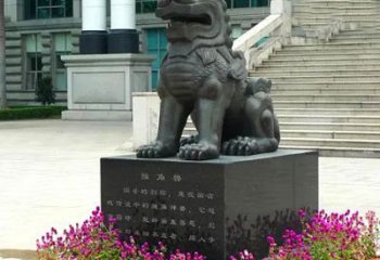 济南獬豸铜雕塑-法院门前神兽动物雕塑摆件