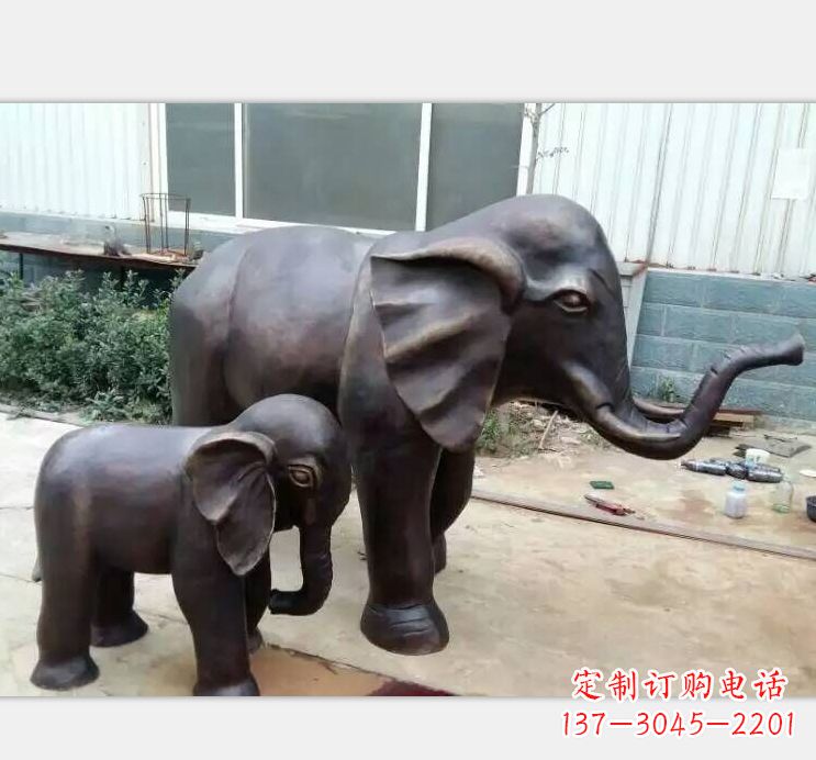 济南铸铜公园大象雕塑