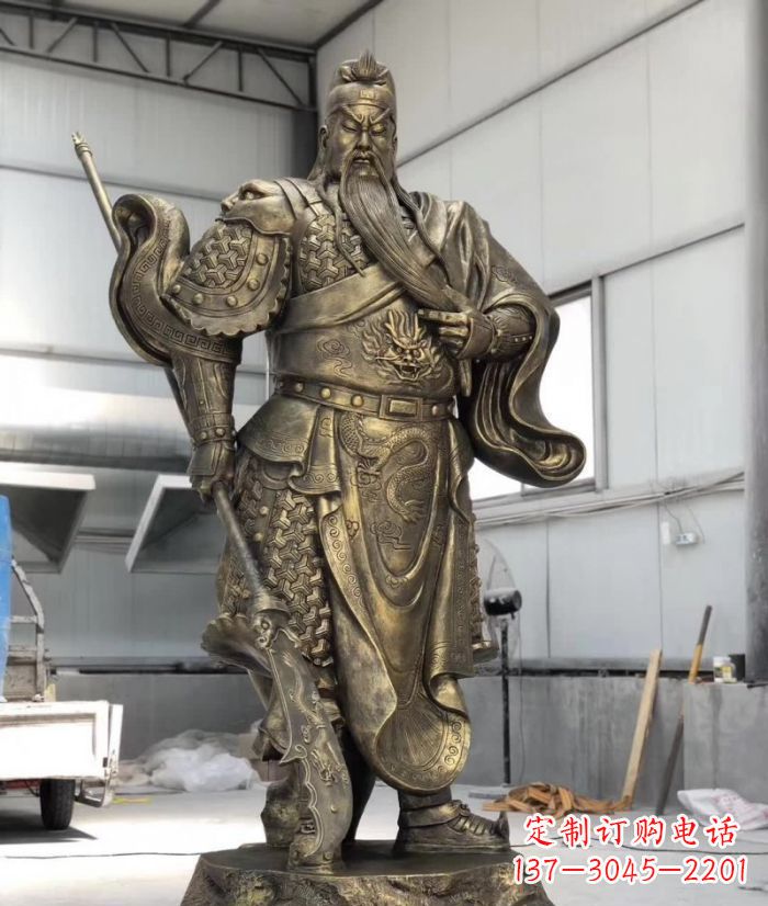 济南铸铜关公雕塑