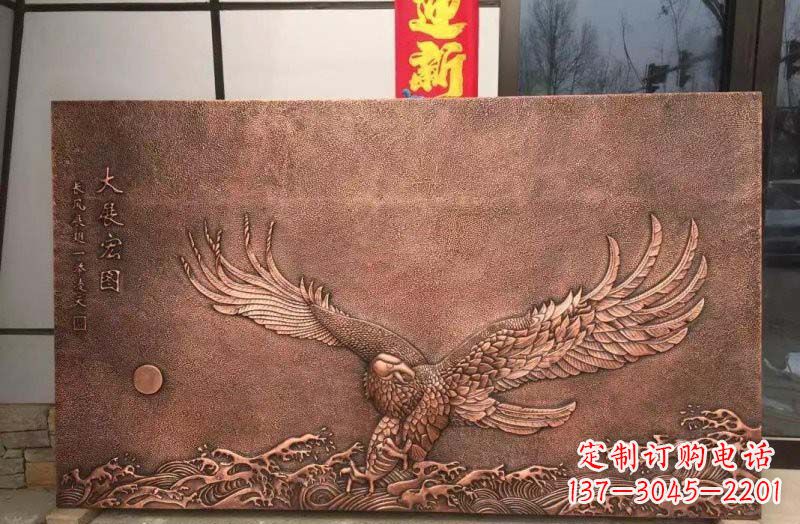 济南铸铜老鹰浮雕