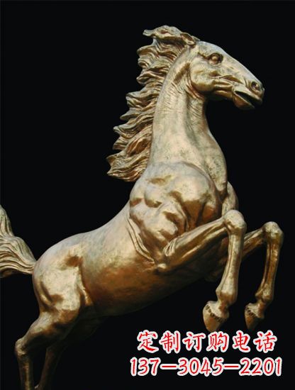 济南铸铜鎏金马儿雕塑