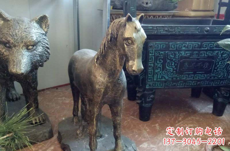 济南铸铜马雕塑222