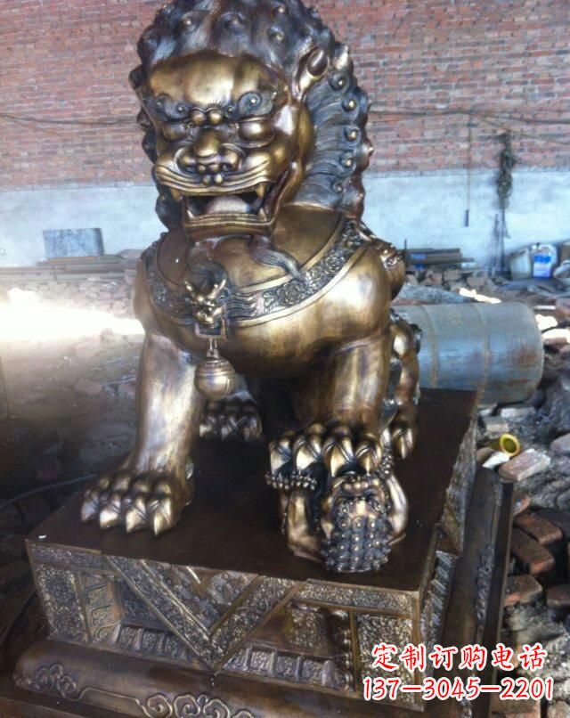济南铸铜母子狮子雕塑
