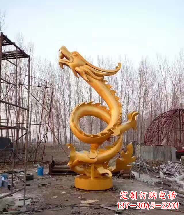 济南铸铜盘龙云腾铜雕
