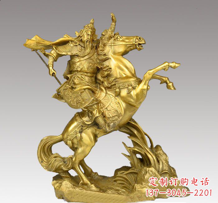 济南铸铜骑马关公