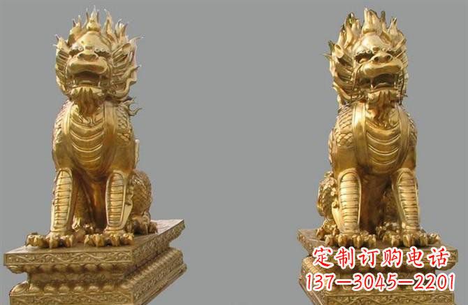 济南铸铜麒麟雕塑222