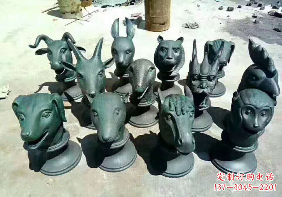 济南铸铜十二生肖动物雕塑