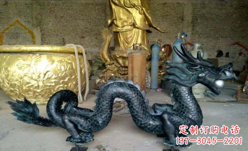 济南铸铜双龙戏珠广场铜雕