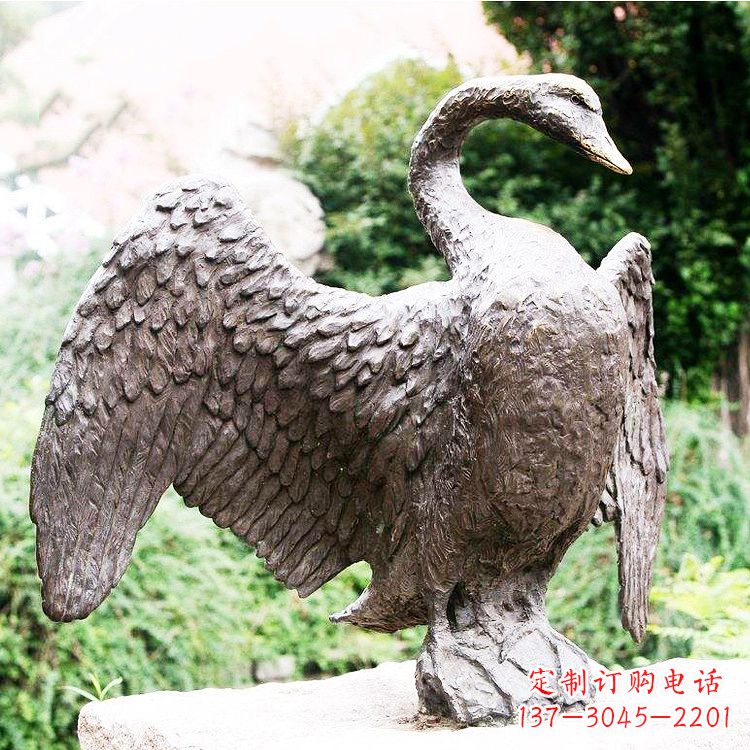 济南铸铜天鹅雕塑