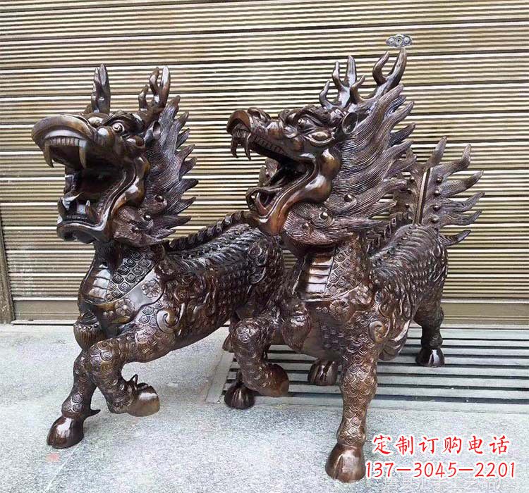 济南铸铜铜麒麟