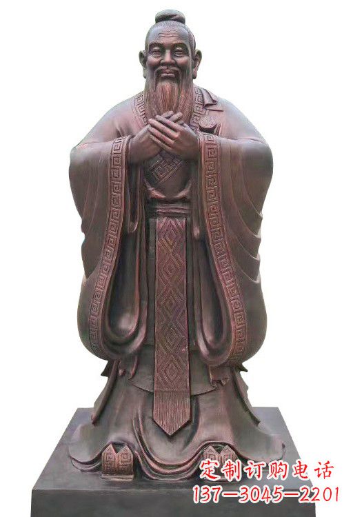 济南紫铜孔子像