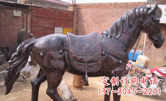 济南紫铜马公园铜雕