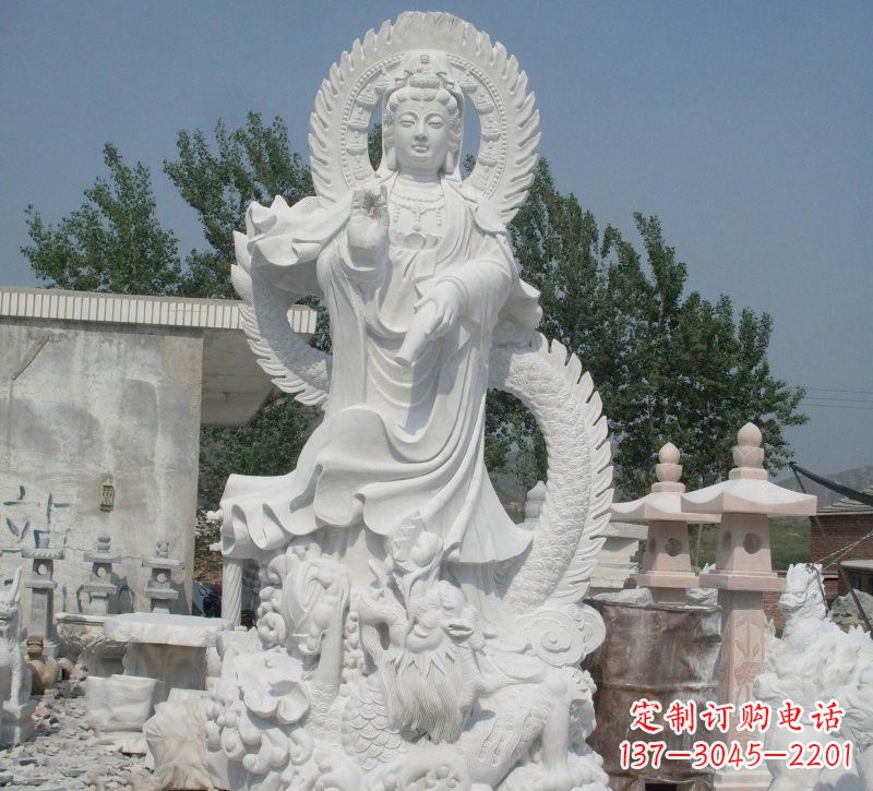 济南宗教庙宇乘龙观音石雕