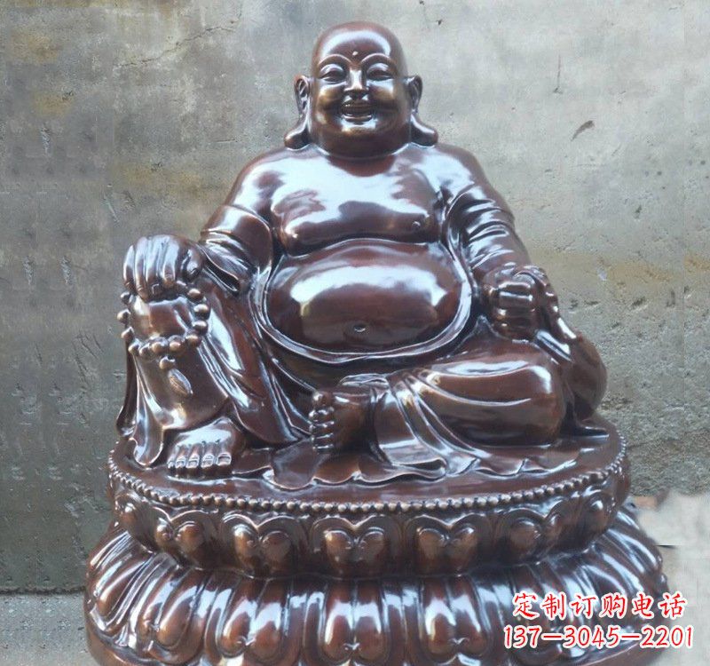 济南宗教庙宇弥勒佛铜雕