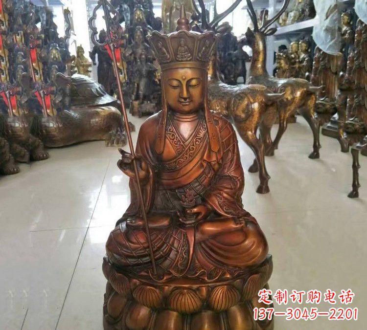 济南坐式地藏菩萨铜雕